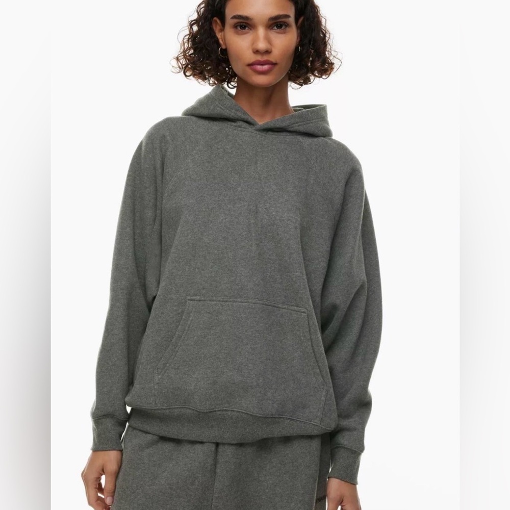 Aritzia TNA Cozy Sweatfleece Mega Hoodie Women XXS Heather Grey Oversized